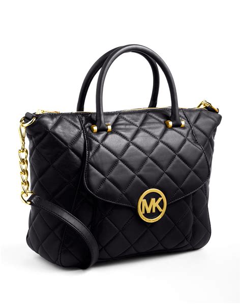 michael kors fulton quilted leather shoulder handbag purse|Michael Kors shoulder bag.